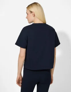 T-Shirt - Baumwoll-Mix - dunkelblau