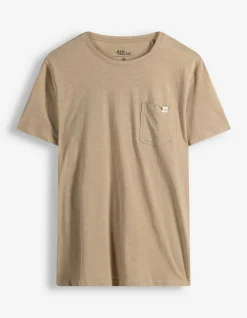 T-Shirt - Brusttasche - beige