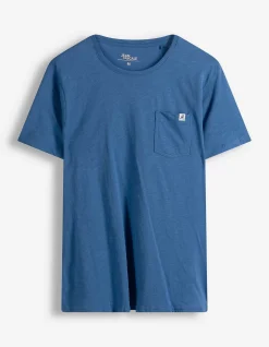 T-Shirt - Brusttasche - blau