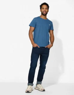 T-Shirt - Brusttasche - blau