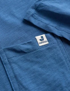 T-Shirt - Brusttasche - blau