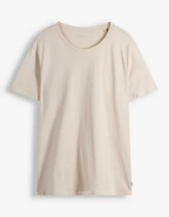 T-Shirt - einfarbig - Beige