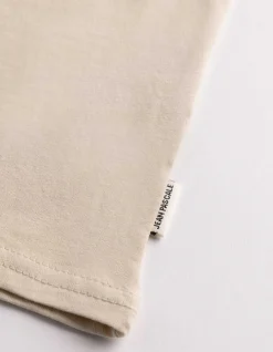 T-Shirt - einfarbig - Beige