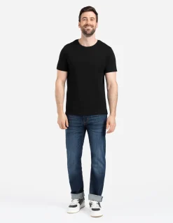 T-Shirt - einfarbig - schwarz