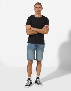 T-Shirt - einfarbig - schwarz