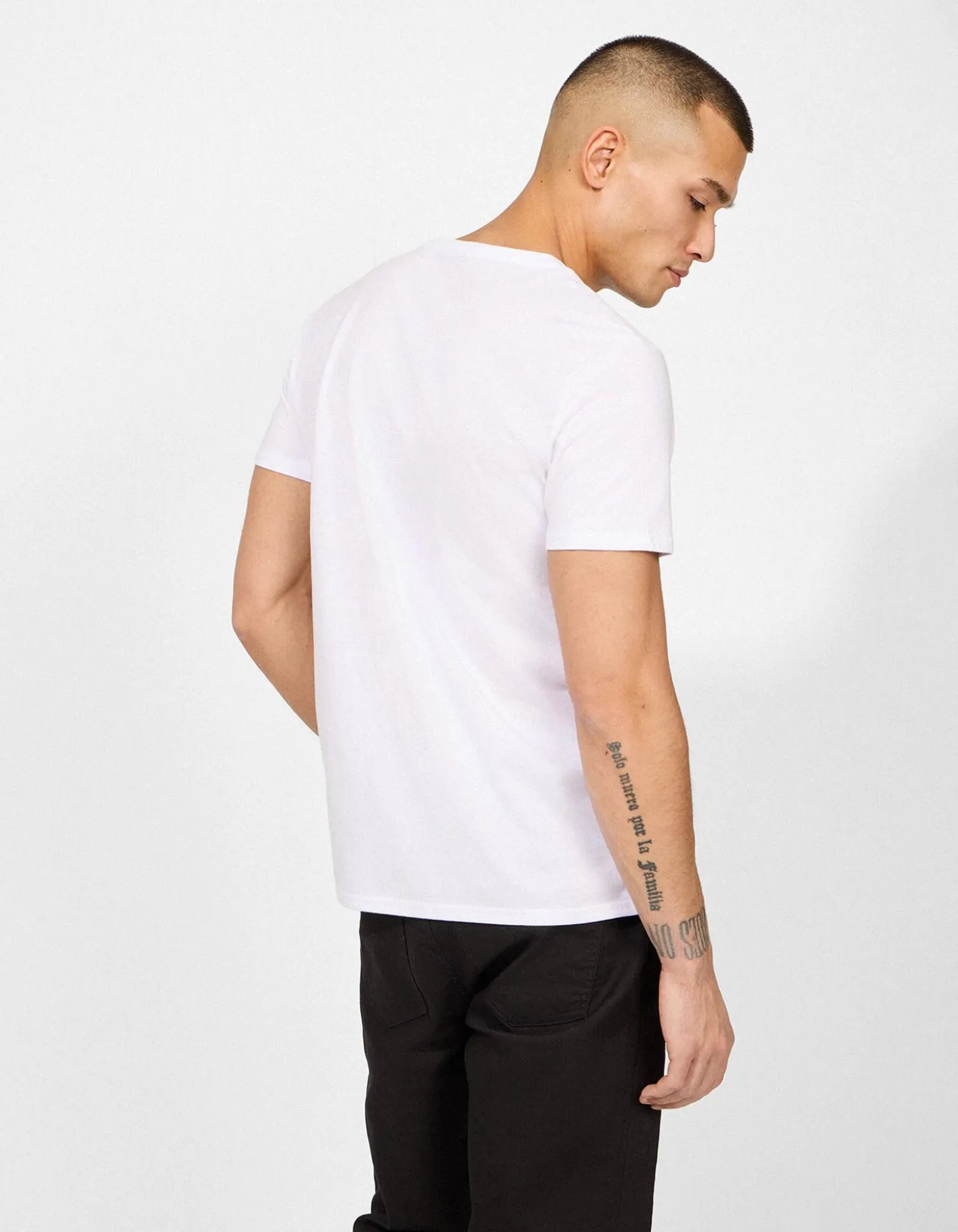 T-Shirt - einfarbig - weiß