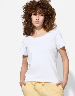 T-Shirt - einfarbig - weiß