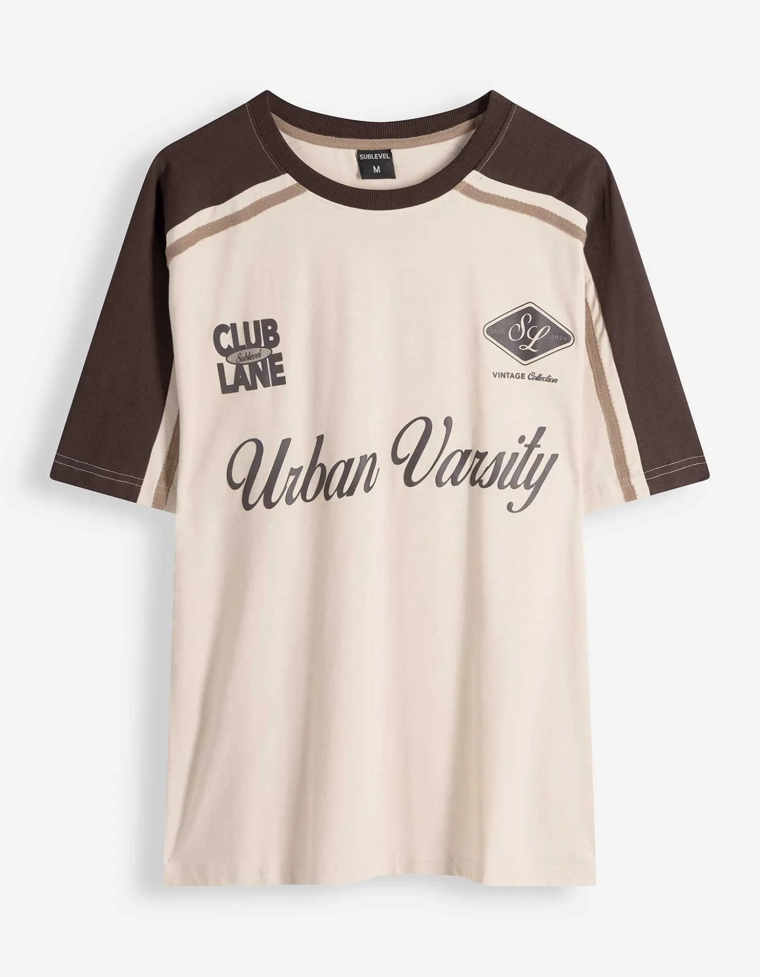 T-Shirt - Frontprint - beige