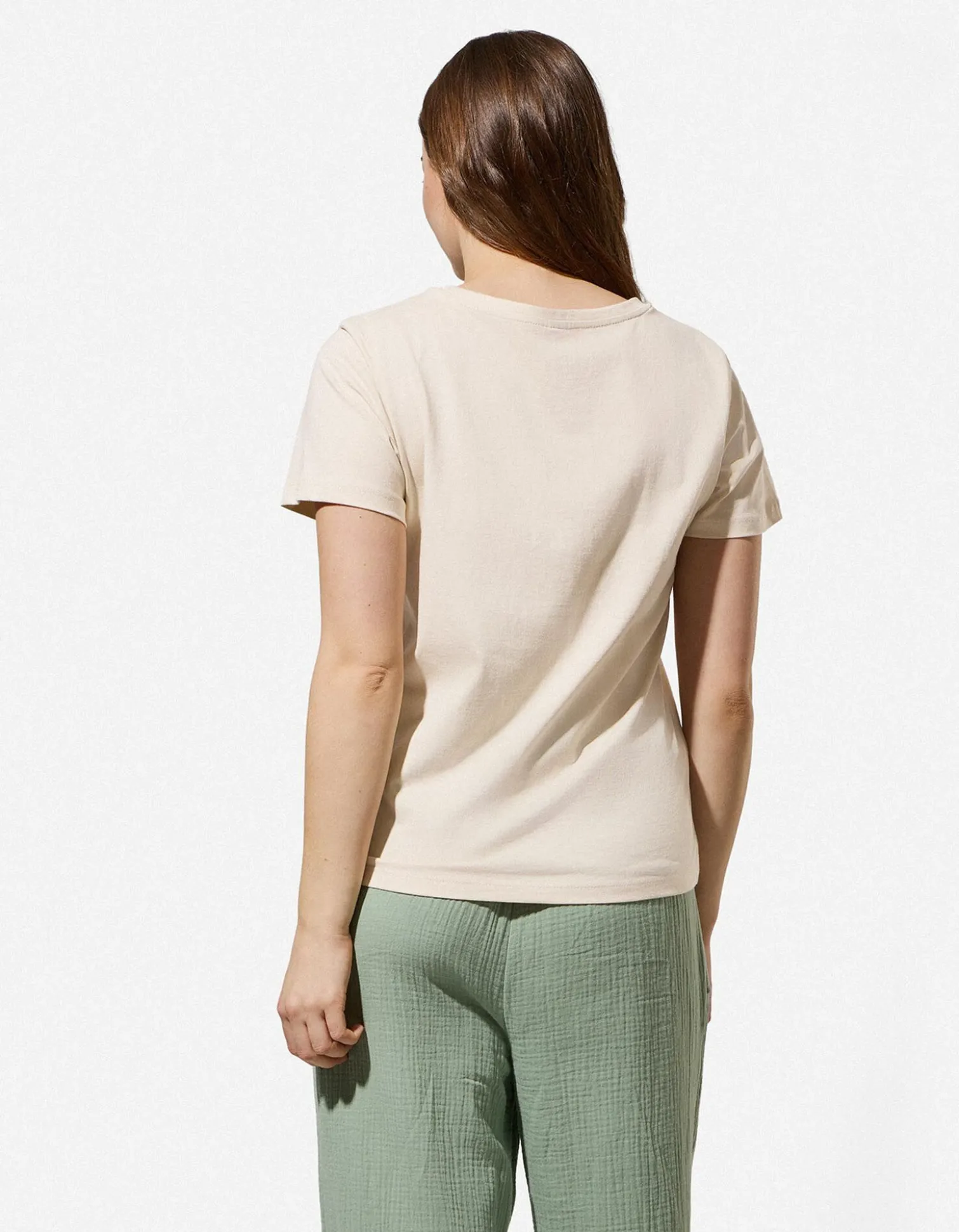 T-Shirt - Frontprint - Beige