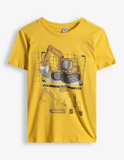T-Shirt - Frontprint - gelb