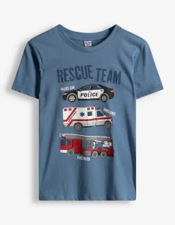 T-Shirt - Frontprint - hellblau