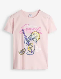 T-Shirt - Frontprint - rosa