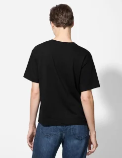 T-Shirt - Frontprint - schwarz