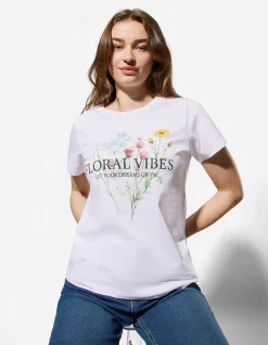 T-Shirt - Frontprint - weiß