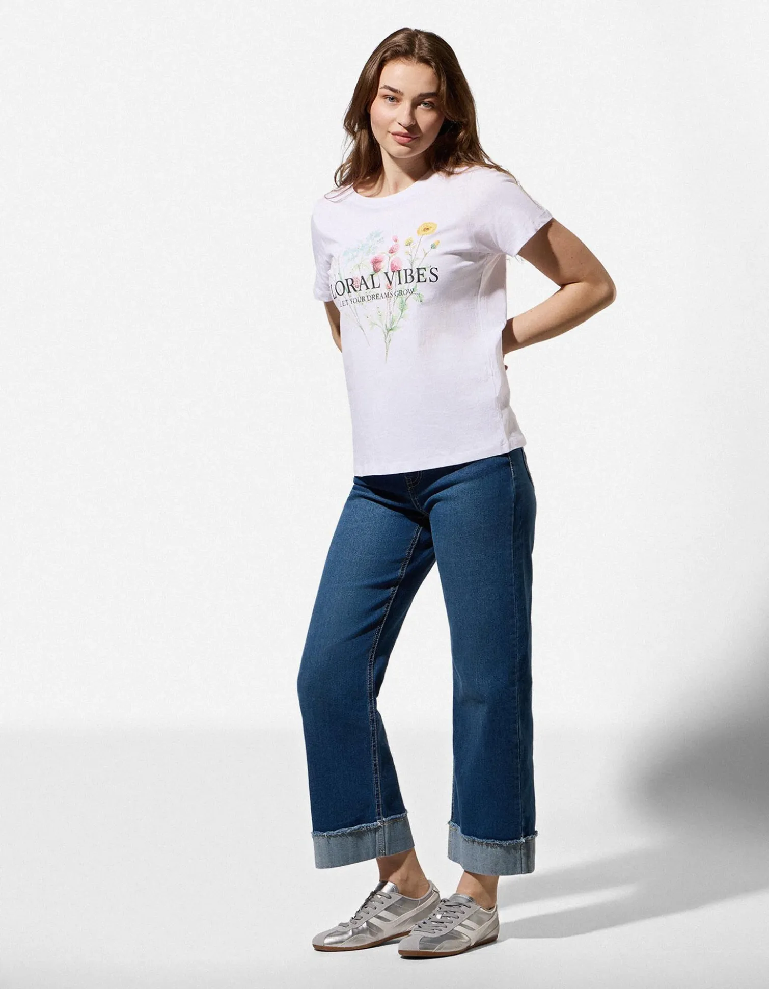 T-Shirt - Frontprint - weiß