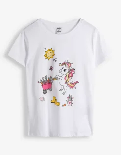 T-Shirt - Frontprint - weiß