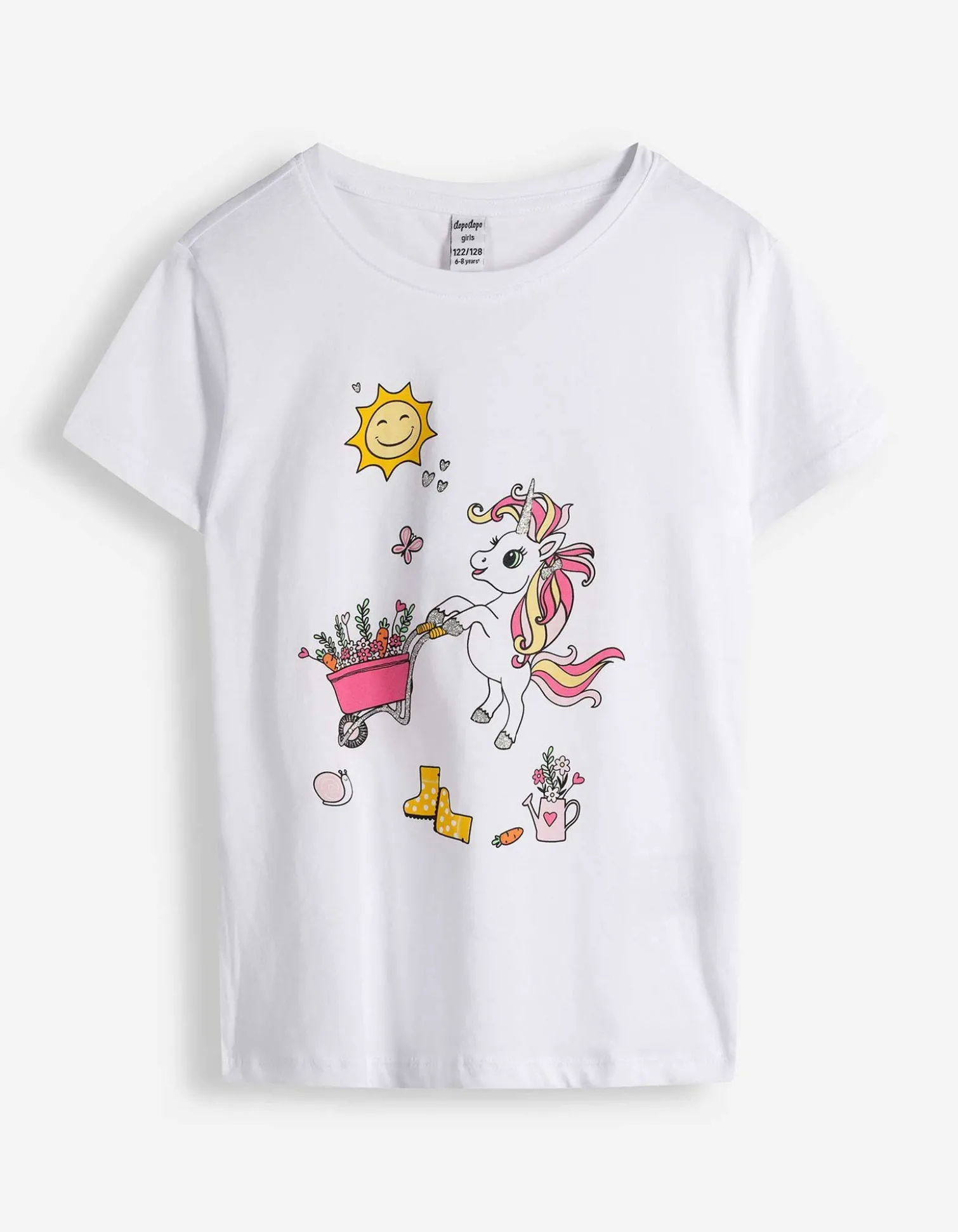 T-Shirt - Frontprint - weiß