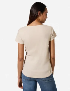 T-Shirt - Glitzerprint - Beige