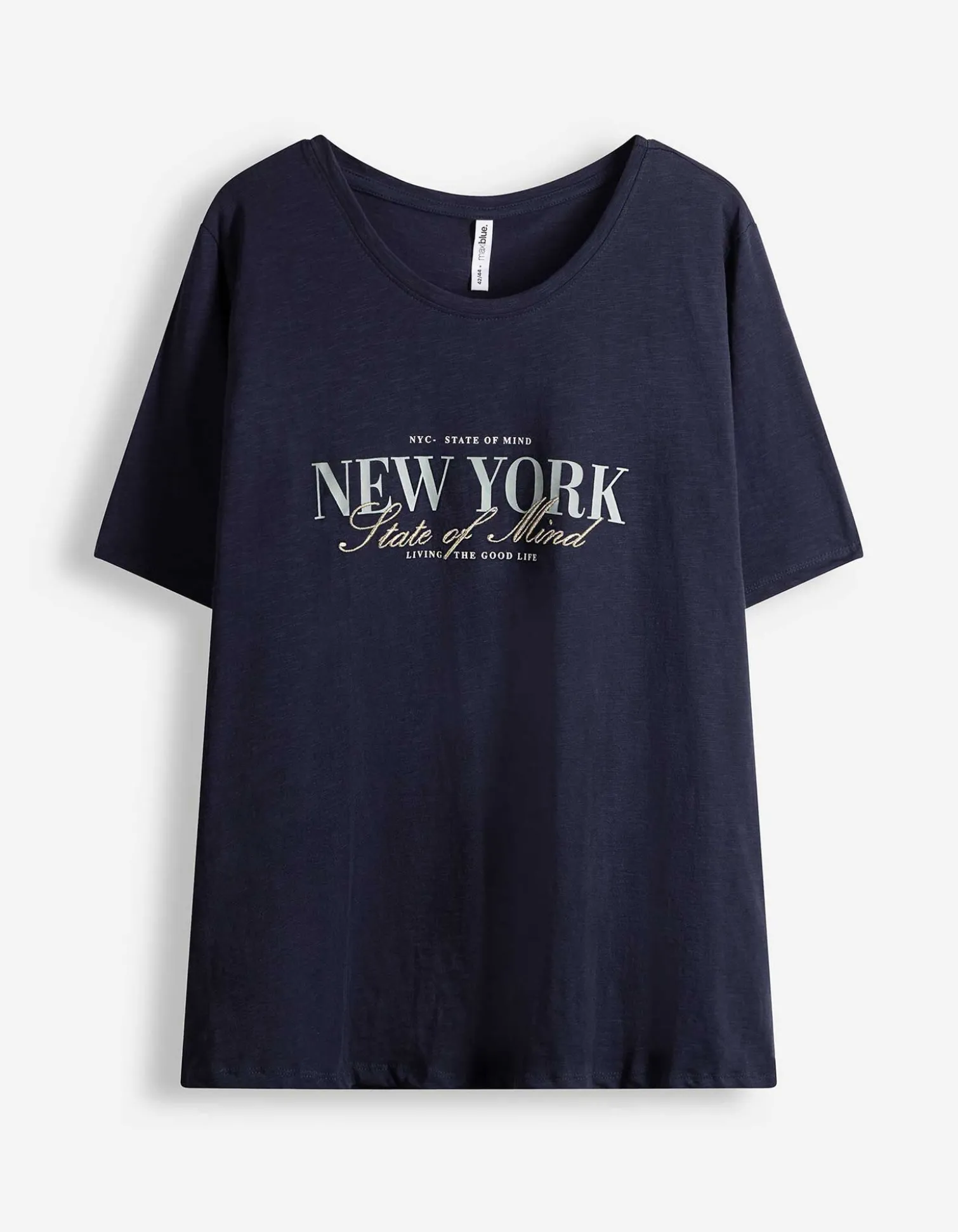 T-Shirt - Glitzerprint - dunkelblau