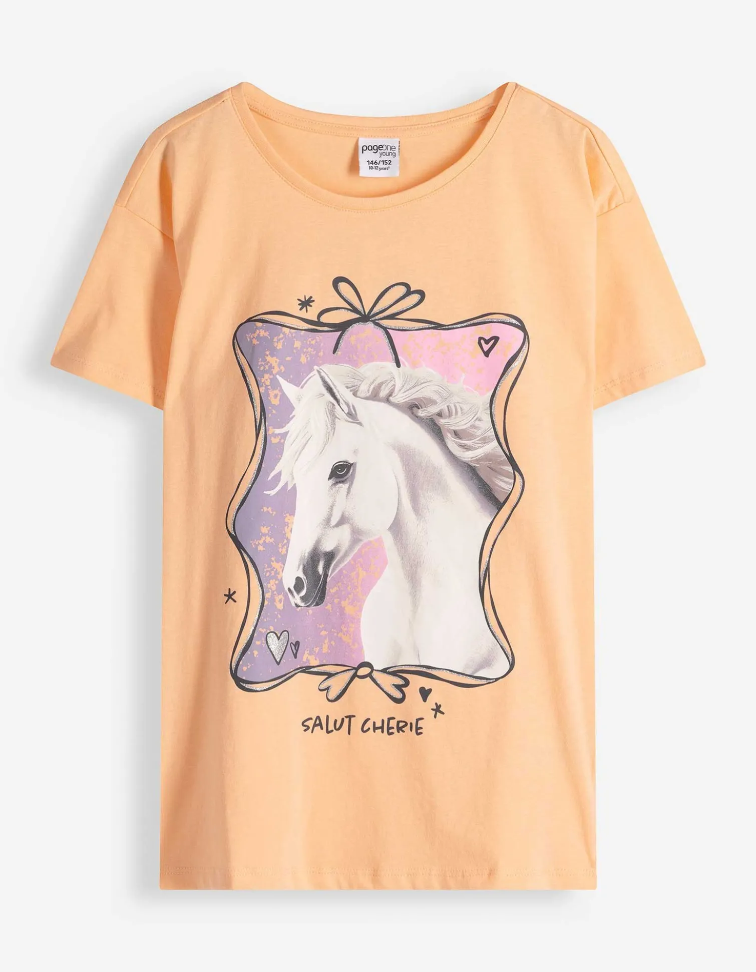 T-Shirt - Glitzerprint - orange