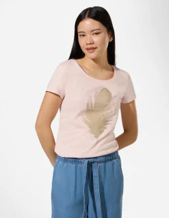 T-Shirt - Glitzerprint - rosa