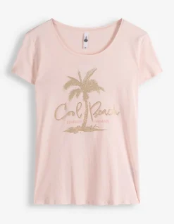 T-Shirt - Glitzerprint - rosa