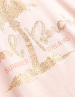T-Shirt - Glitzerprint - rosa