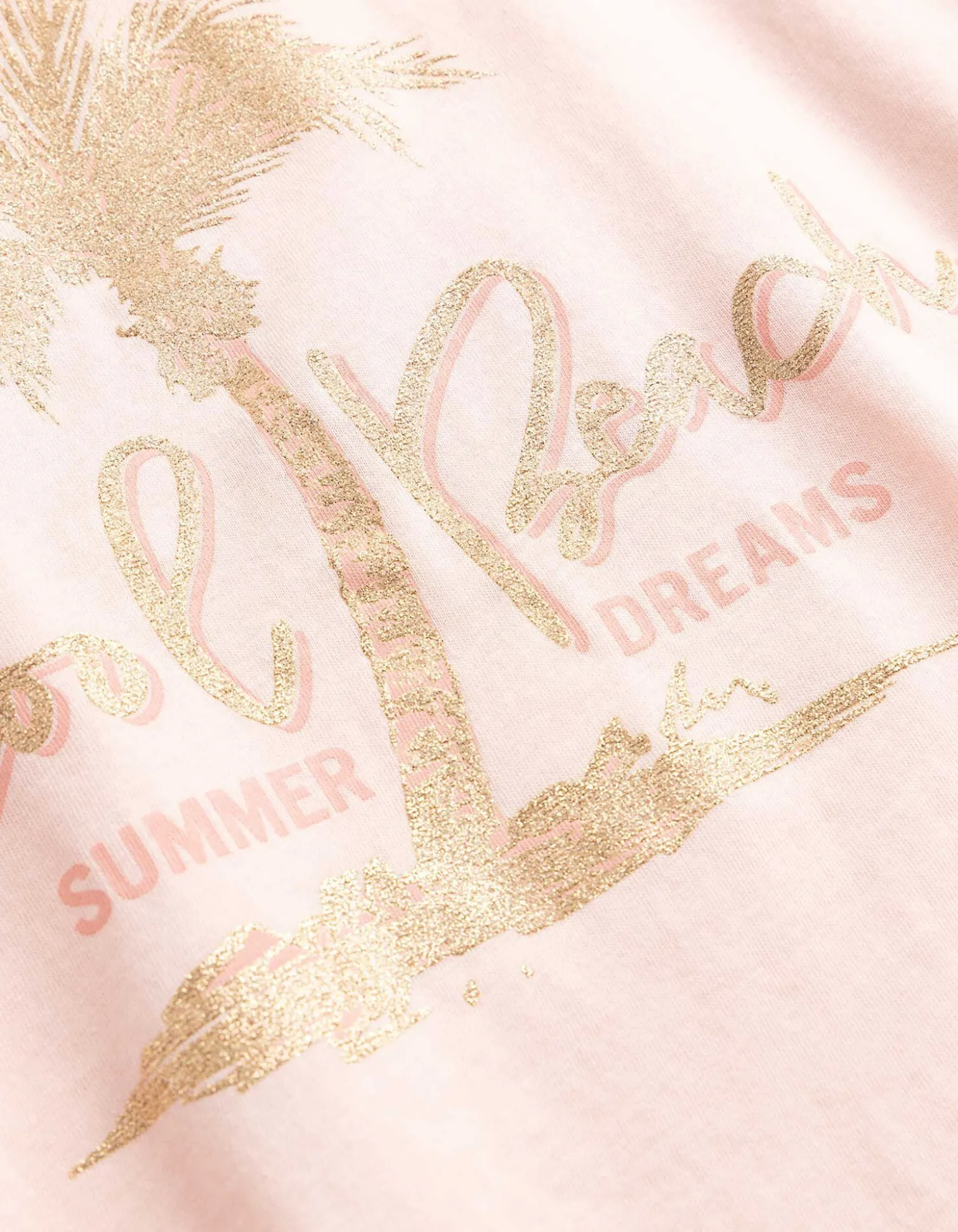T-Shirt - Glitzerprint - rosa