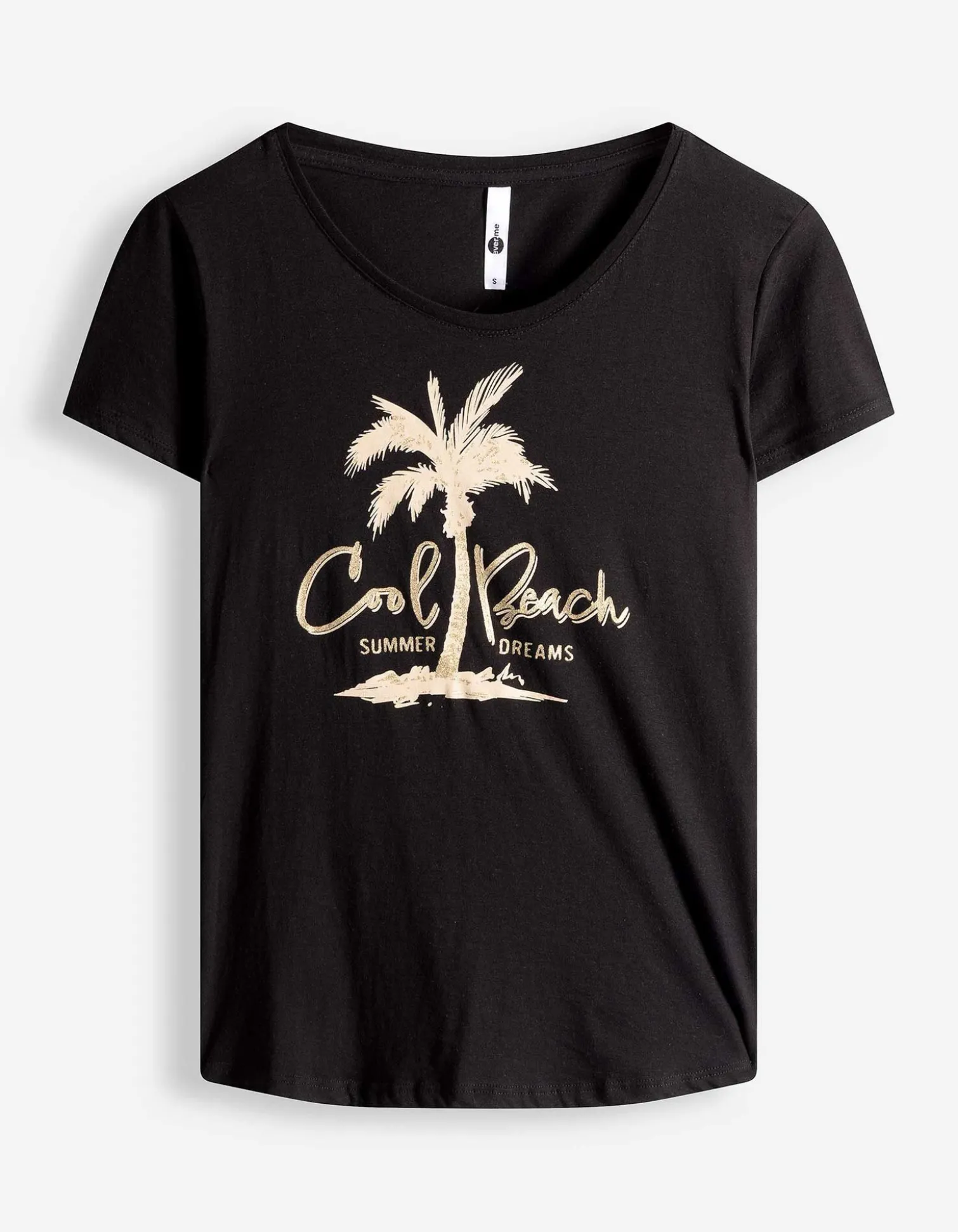 T-Shirt - Glitzerprint - schwarz