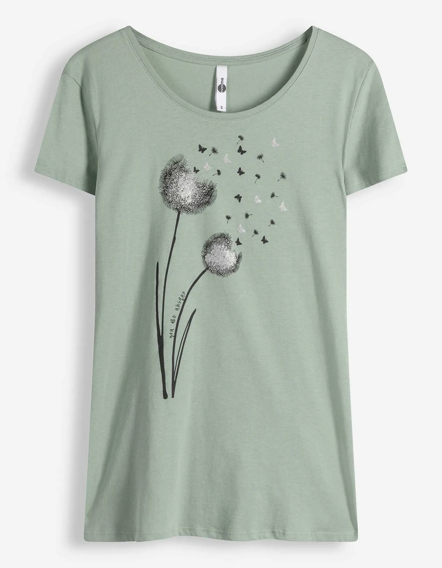 T-Shirt - Glitzerprint - türkis