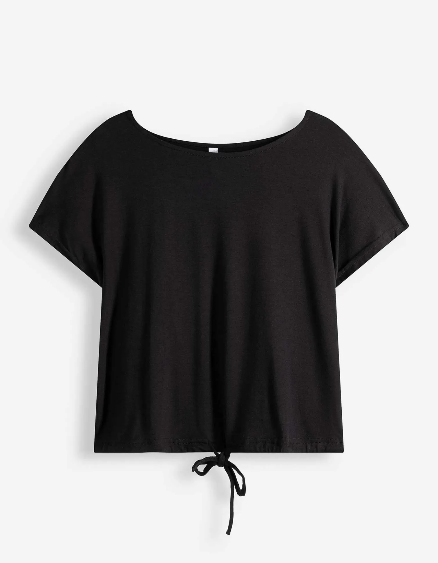 T-Shirt - Knotendetail - schwarz