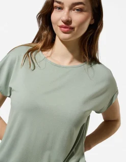T-Shirt - Knotendetail - türkis