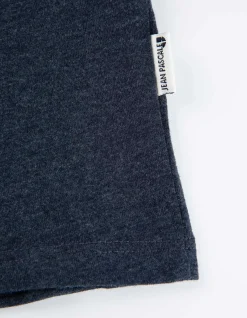 T-Shirt - Meliert - dunkelblau