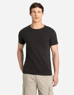 T-Shirt - Meliert - schwarz