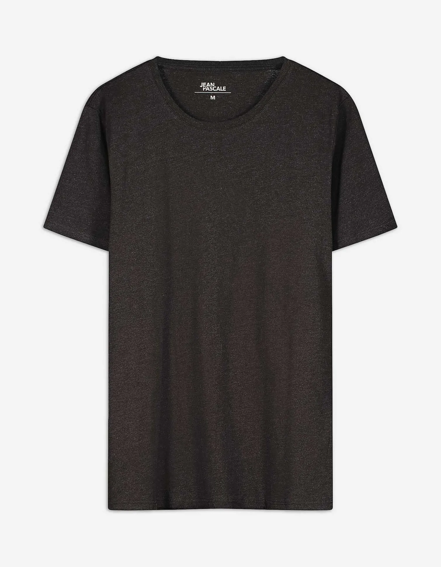 T-Shirt - Meliert - schwarz