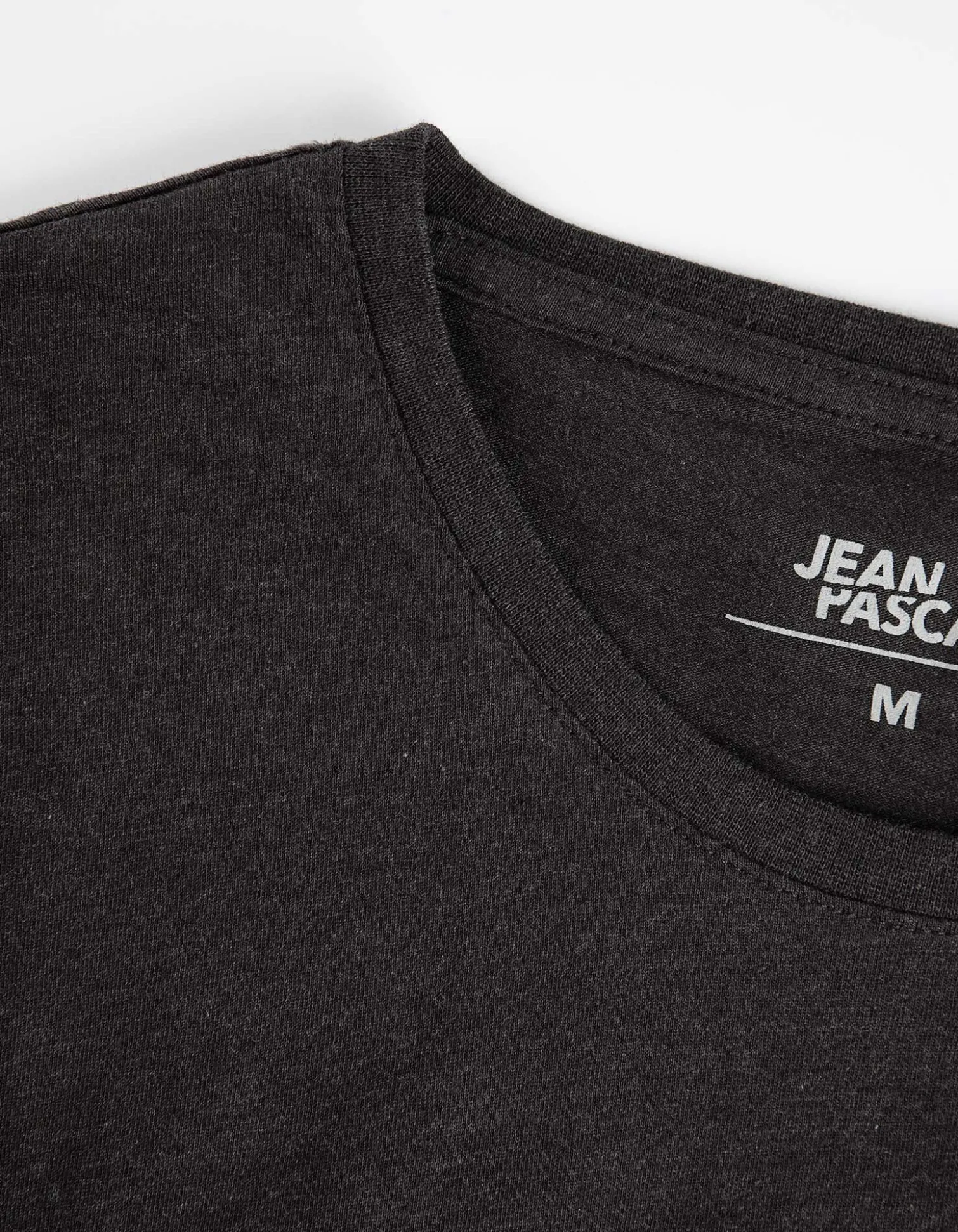 T-Shirt - Meliert - schwarz