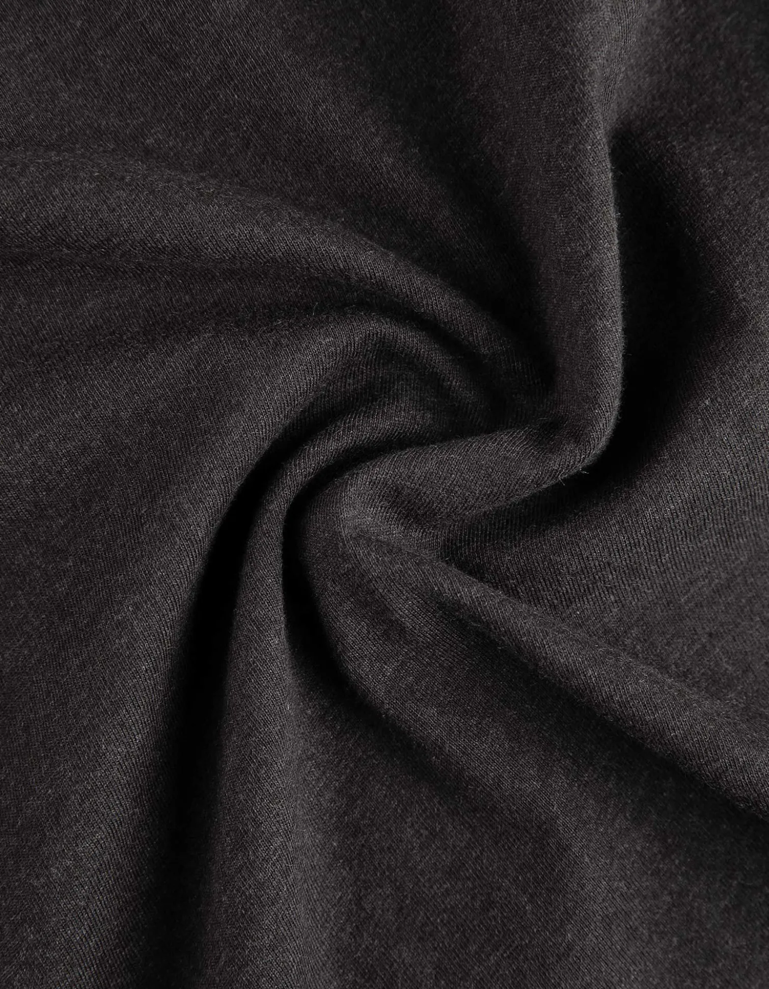 T-Shirt - Meliert - schwarz
