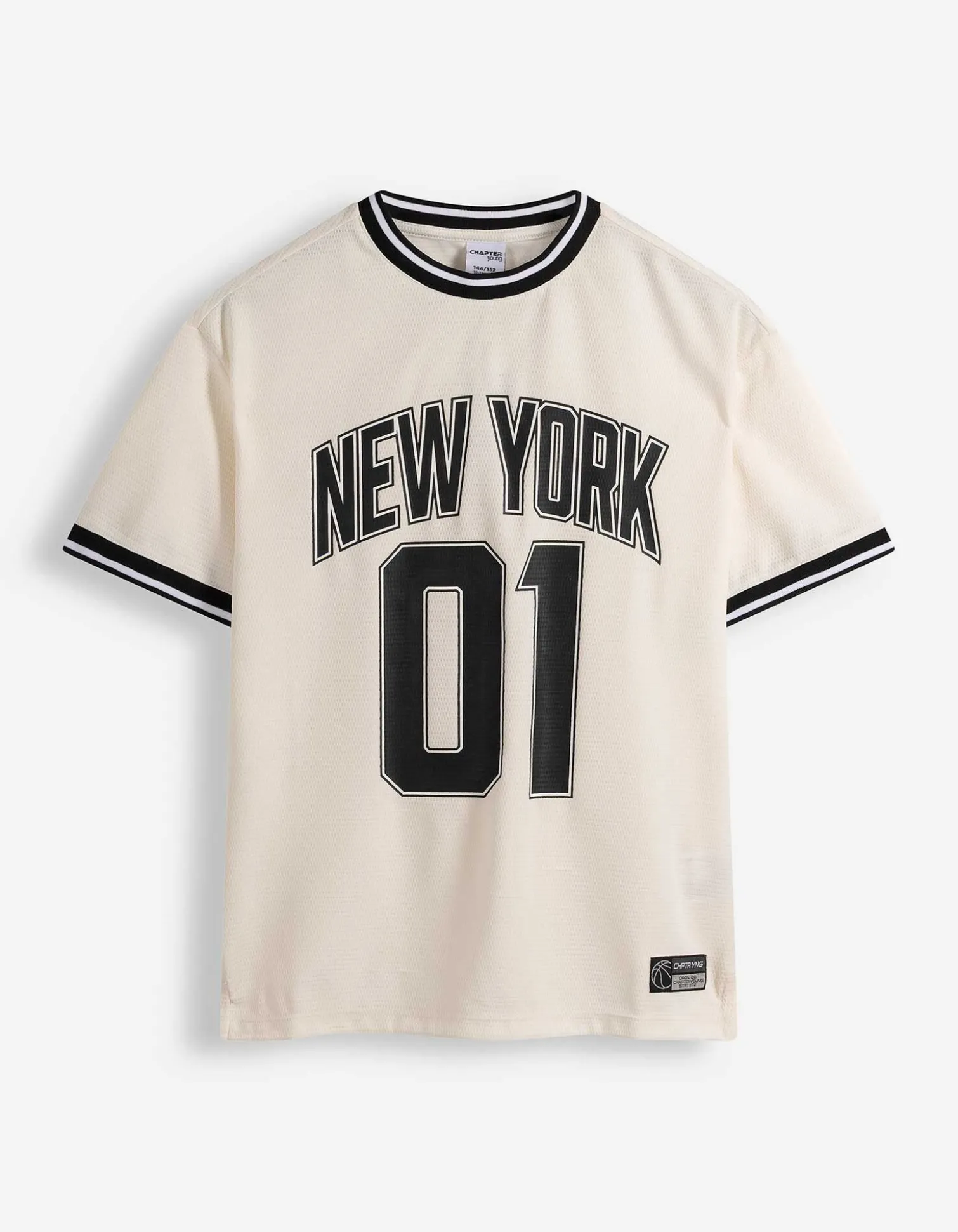 T-Shirt - Mesh - weiß