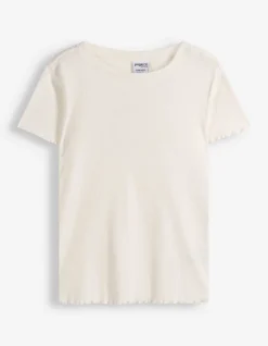 T-Shirt - Muschelsaum - weiß