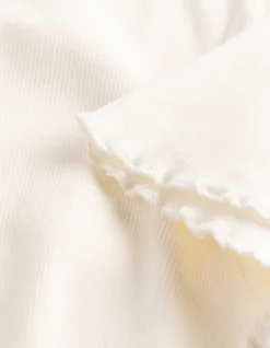 T-Shirt - Muschelsaum - weiß