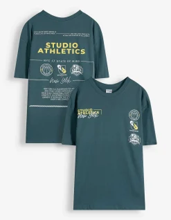 T-Shirt - Oversized Fit - dunkelgrün