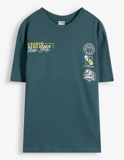 T-Shirt - Oversized Fit - dunkelgrün