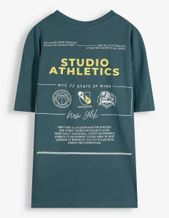 T-Shirt - Oversized Fit - dunkelgrün