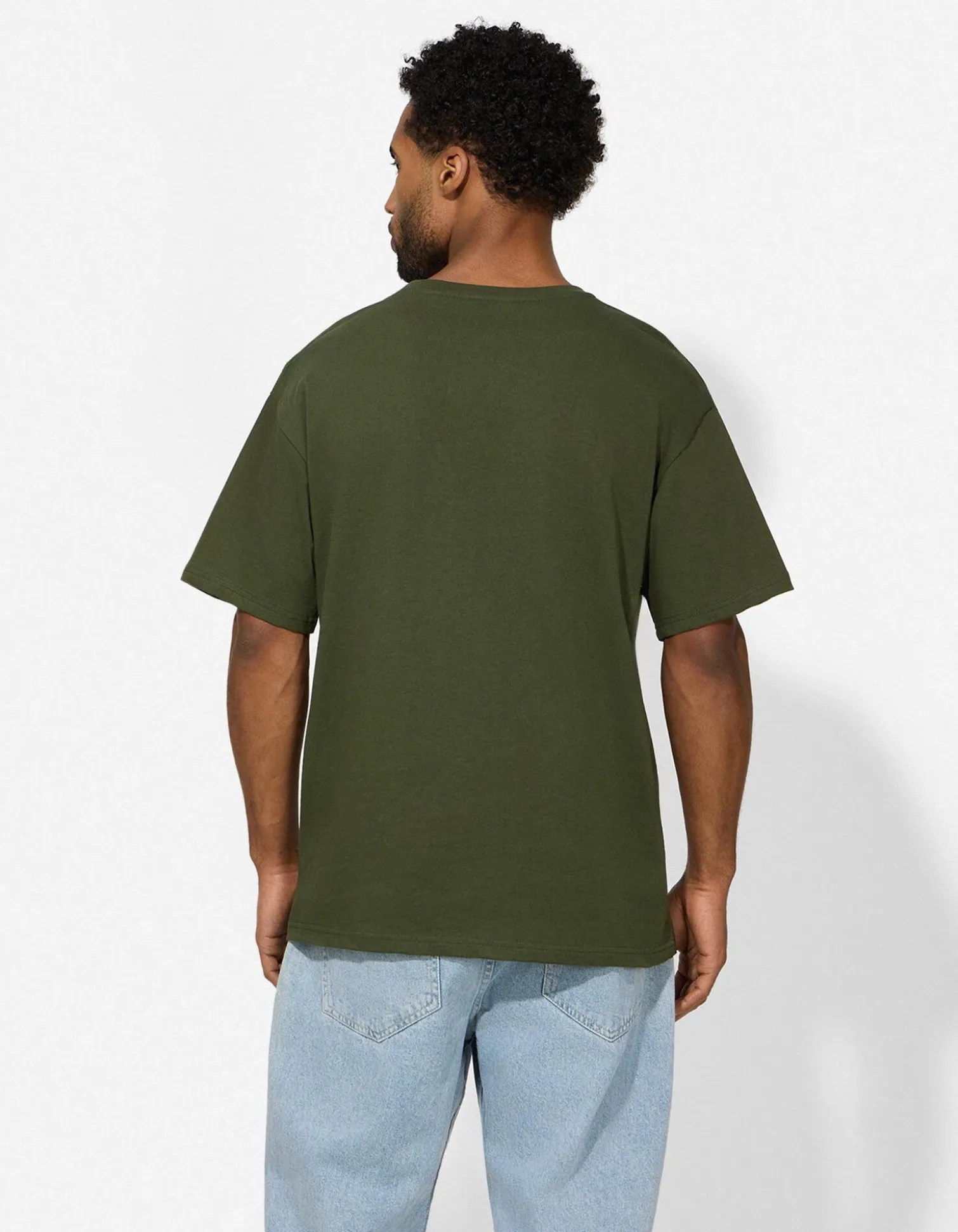 T-Shirt - Oversized Fit - dunkelgrün