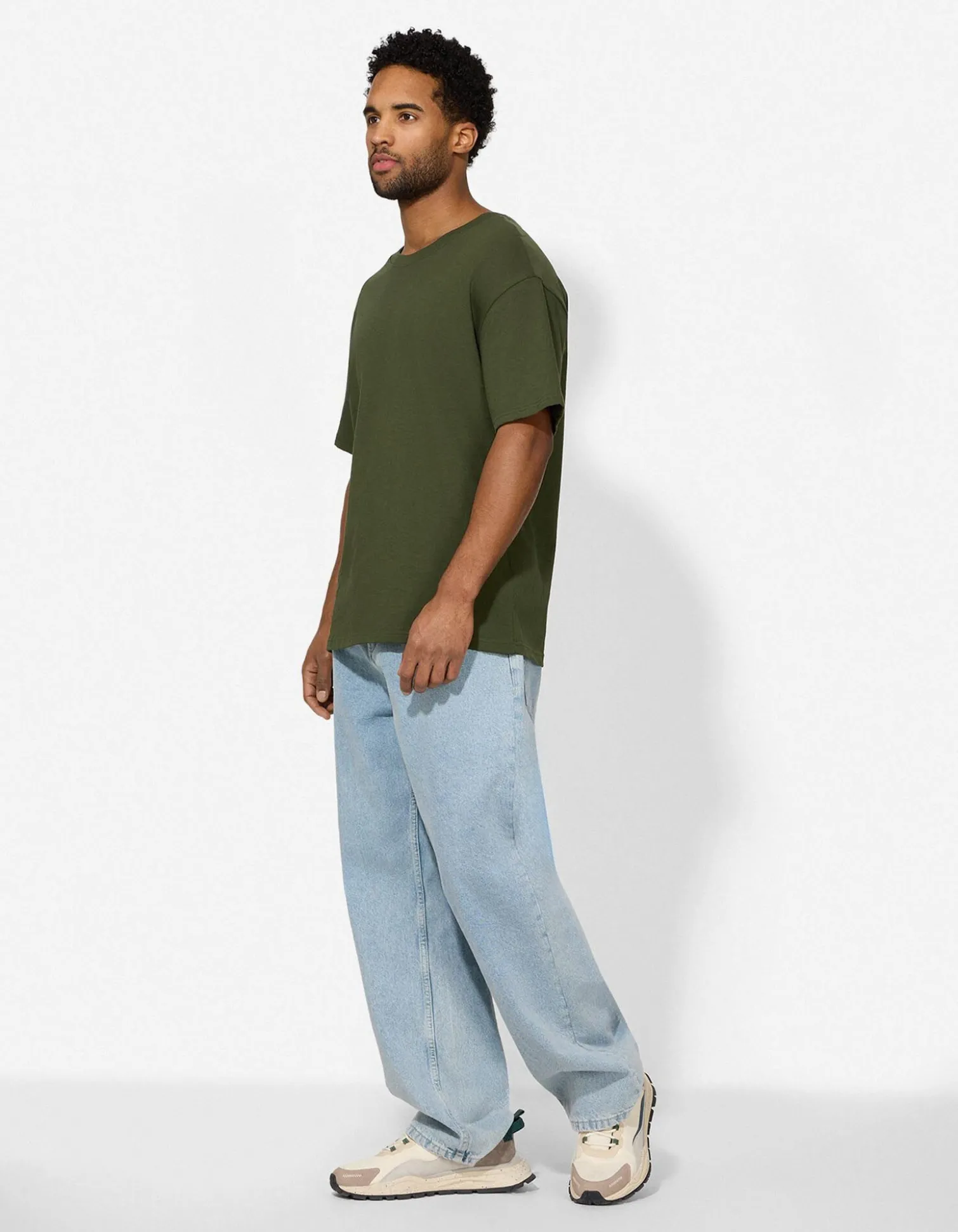 T-Shirt - Oversized Fit - dunkelgrün