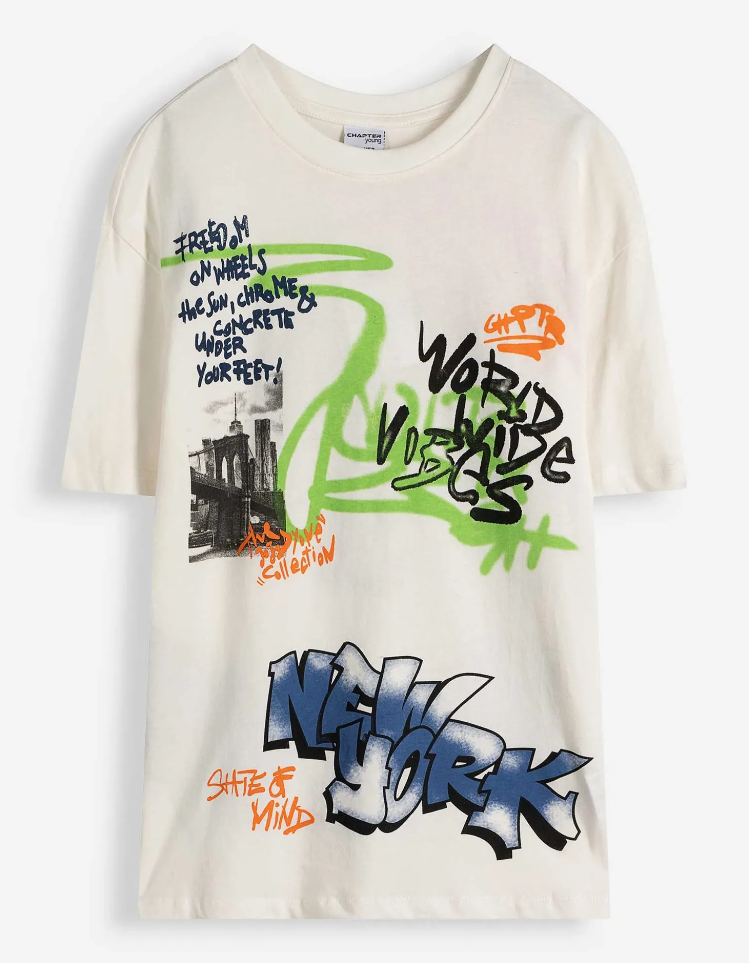 T-Shirt - Oversized Fit - weiß