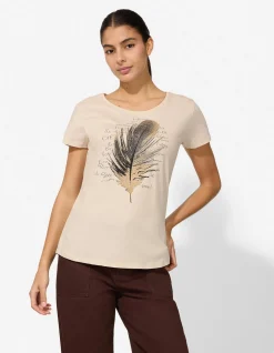 T-Shirt - Print - Beige