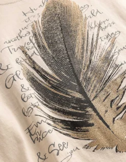 T-Shirt - Print - Beige