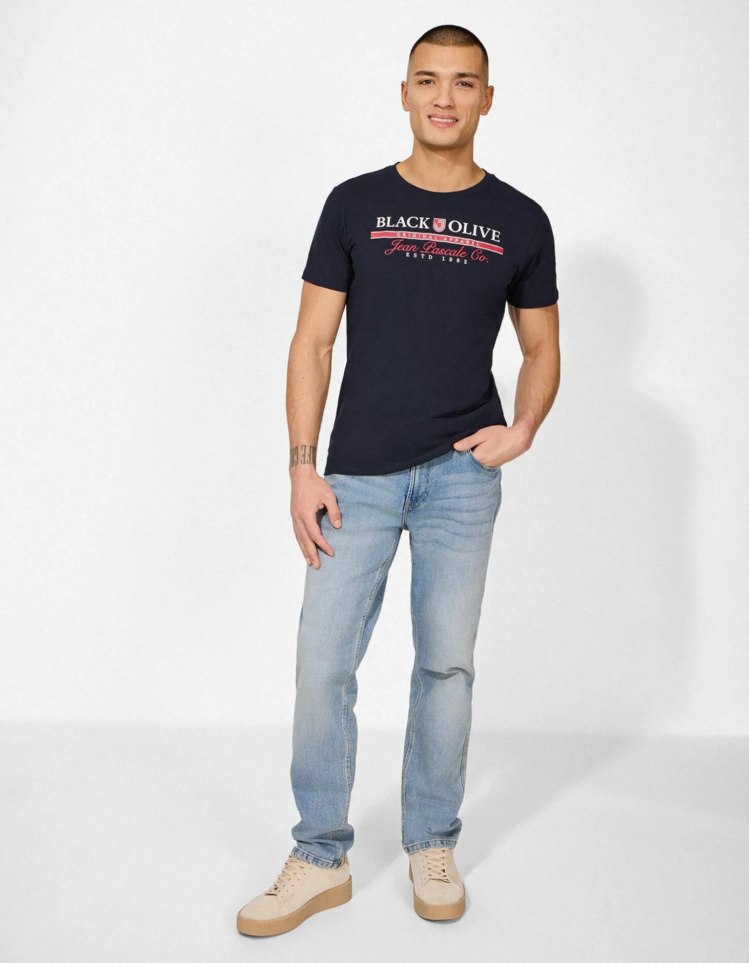 T-Shirt - Print - dunkelblau