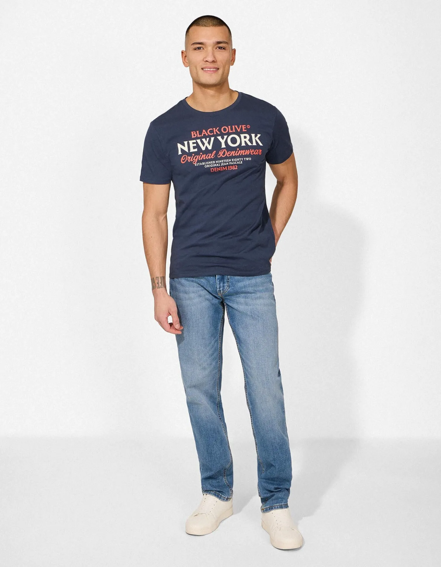 T-Shirt - Print - dunkelblau